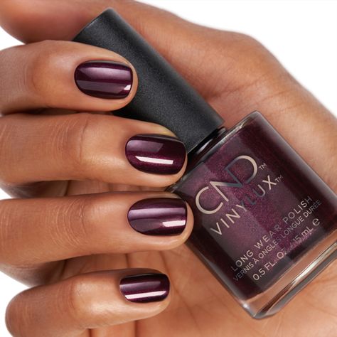 Merlot Color Nails, Dip Manicure Ideas Winter, Edgy Nail Designs Simple, Eggplant Nail Color, Nail Ideas Dark Colors, Gel Nail Colors For Winter, Cabernet Nails, Business Nails Professional, Deep Plum Nails