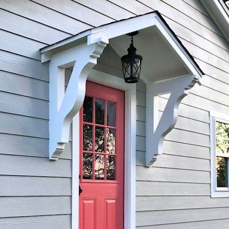 How To Build A Small Portico Above A Door – Part 1 – The Basic Frame Diy Awning Ideas Front Door, Awning For Front Door, Small Portico Over Door, Diy Portico Entry, Awnings Over Doors Diy, Door Awnings Exterior Diy, Front Door Canopy Ideas, Diy Portico, Front Door Awning Ideas