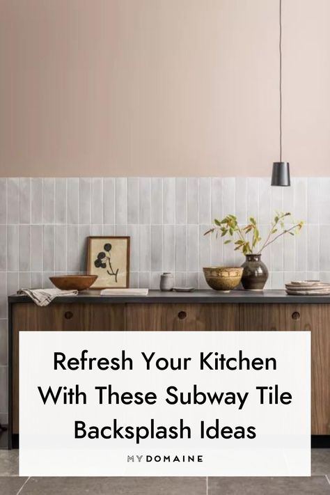 Half Wall Tile Kitchen, Mixed Subway Tile Backsplash, Vertical Offset Subway Tile Kitchen, Kitchen Tiles Vertical, Vertical Subway Tiles Kitchen, Vertical Vs Horizontal Tile, Vertical Subway Tile Backsplash Kitchen, Vertical Tiles Kitchen, Vertical Stacked Backsplash