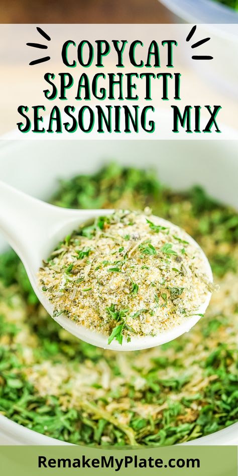 Mccormick Seasoning Recipes, Spike Seasoning Recipe, Copycat Mccormick Spaghetti Seasoning, Pappys Seasoning Copycat, Homemade Spaghetti Seasoning Packet, Mccormick Spaghetti Seasoning Recipe, Diy Spaghetti Seasoning, Homemade Spaghetti Seasoning, Spaghetti Sauce Mix Dry