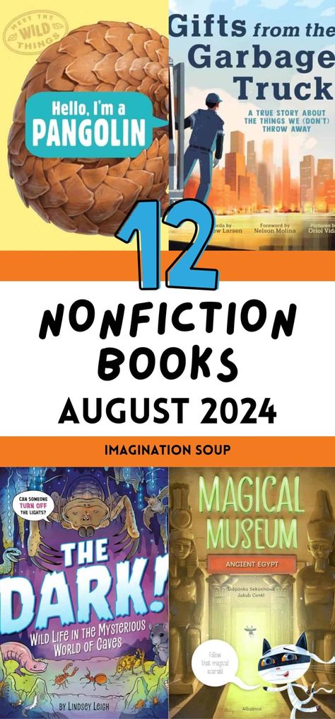 New Nonfiction Books for Kids, August 2024 - Imagination Soup Writing Ideas For Kids, Reading Ideas For Kids, Writing Activities For Kids, Nonfiction Books For Kids, Easy Chapter Books, Text Structures, Writing Lesson Plans, Survival Books, Homeschool Writing