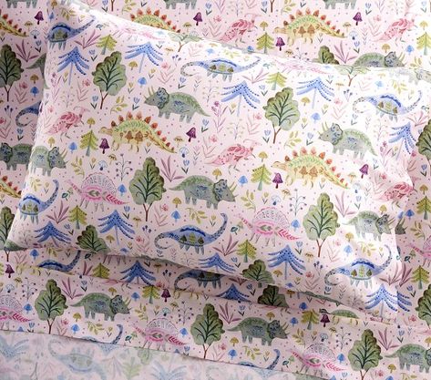 Kids Bed Sheets & Sets | Pottery Barn Kids Dinosaur Bed Sheets, Dinosaur Bedroom Decor, Dino Bedroom, Kids Bed Sheets, Bedroom Linens, Dinosaur Decor Bedroom, Kids Sheet Sets, Kids Bed Linen, Dinosaur Bedroom