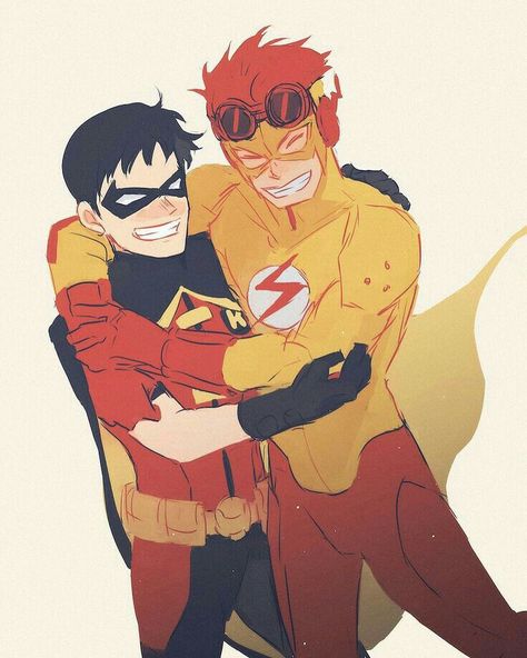 Birdflash Fanart, Bird Flash, Dc Ships, Gotham Characters, Young Justice League, Robin Dc, Wally West, Kid Flash, Univers Dc