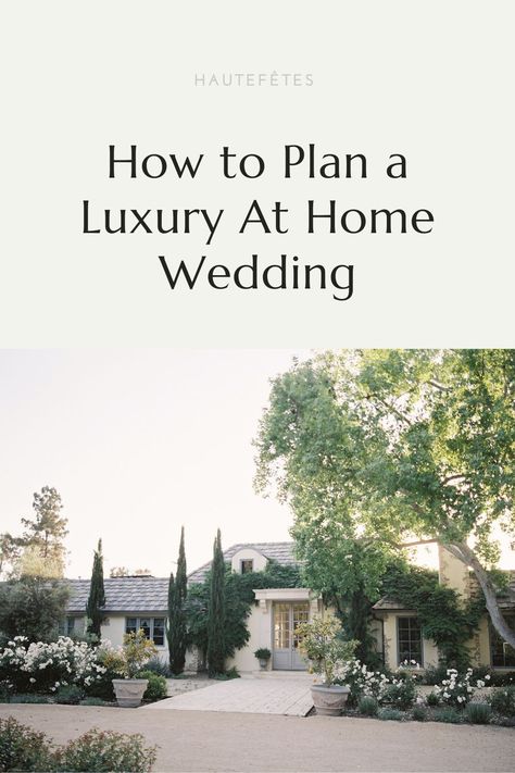 Whether you’re planning a small at-home wedding or something grander and more opulent, follow these tips to plan the perfect wedding at home. Hosting A Wedding At Home, Home Wedding Checklist, Wedding Playlist, Plan A, Greenery Garland, A Night To Remember, Wedding Checklist, Dc Weddings, Wedding Planning Tips