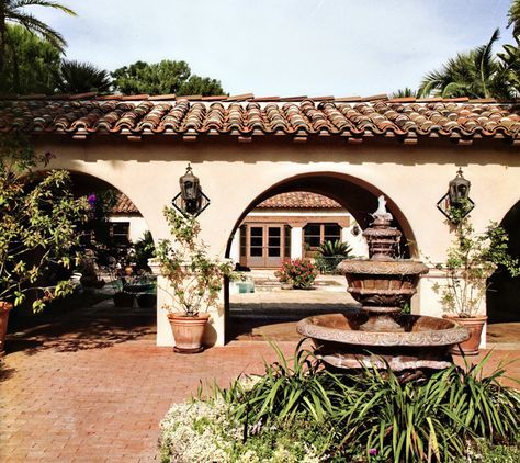 Historic Spanish Colonial Rehabilitation by IS Architecture -- http://isarchitecture.com Spanish Style Conservatory, Spanish Pavilion, Spanish Colonial Architecture, Spanish Exterior, Spanish Courtyard, Spanish Colonial Homes, Hacienda Homes, Spanish Hacienda, Spanish Bungalow