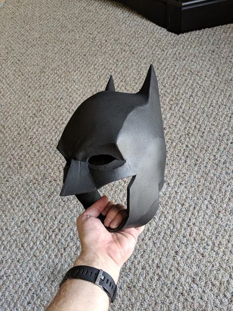 Foam Batman Mask : 10 Steps (with Pictures) - Instructables Batman Characters Costumes, Batman Cowl Template, Easy Batman Costume, Batman Diy Costume, Batman Mask Diy, Diy Batman Mask, Diy Batman Costume, Batman Mask Template, Superhero Mask Template