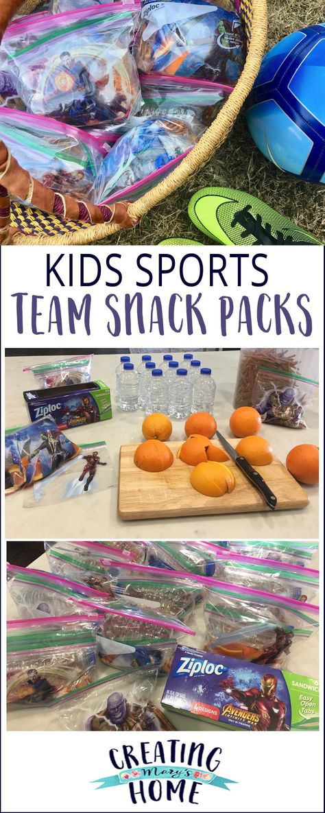 With four kids and more than 9 years of sports, I've been on Snack Duty more times than  I can count. I have it down to a science now! I package up a Snack Pack that is both fun  for the kids and easy to pass out. AD These fun Team Snack Packs featuring Ziploc® brand  Sandwich Bags in awesome Marvel Studios Avengers: Infinity War designs See  @MarvelStudios @Avengers #InfinityWar now. #SCJohnson #ZiplocSummer Kids Sports Team Snacks, Sport Snack Bags, Team Snack Bags, Football Team Snacks, Soccer Game Snacks, Kids Sports Snacks, Team Sport Snacks, Workouts Soccer, Football Game Snacks