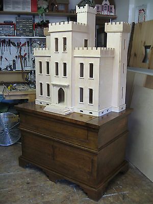 Dollhouse Thornhill castle order only $6,500.00 3/4-1/2 " Baltic birch plywood (the best in my opinion) Barbie Castle, Castle Dollhouse, Wooden Castle, Trap Door, Folding Origami, Doll House Plans, Miniature Rooms, Dolls Houses, Miniatures Tutorials