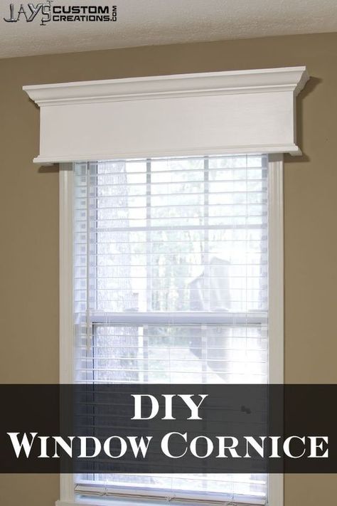 Wooden Cornice, Window Cornice, Wood Cornice, Wood Valance, Window Cornices, Cornice Boards, Blinds Design, Design Room, Diy Window