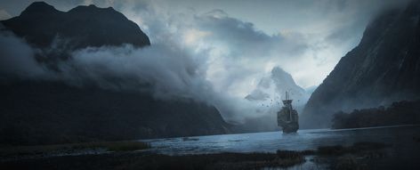 Far Horizon on Behance Horizon Line Perspective, Horizon Forbidden West Landscape, Horizon Zero Dawn Landscape, Horizon Forbidden West Far Zenith, Environment Lighting, Reflection Drawing, Horizon Forbidden West Burning Shores, Landscape References, Environment Projects