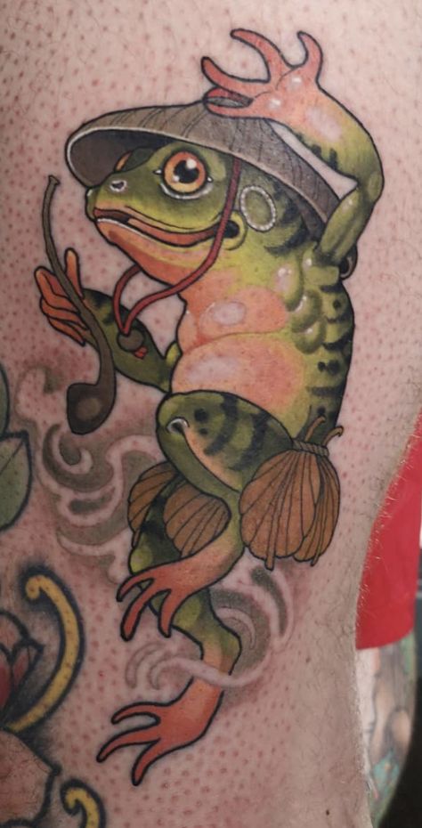 Samurai Frog, Japanese Frog, Frog Tattoo, Frog Illustration, Japan Tattoo Design, Frog Tattoos, Demon Tattoo, Traditional Japanese Tattoos, Asian Tattoos