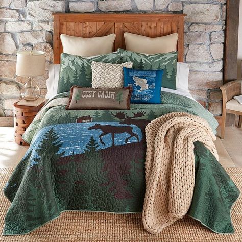 Peaceful Sunrise, Rustic Quilts, Dec Pillows, King Quilt Sets, Black Forest Decor, Cozy Quilts, Rustic Bedding, Rectangular Pillow Cover, Queen Bedding Sets