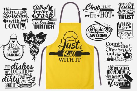 Kitchen SVG Bundle, svg desings, svg quotes, svg sayings, cooking svg, chef svg, baking svg, funny quotes svg, pot holder svg, funny kitchen With this INSTANT DOWNLOAD you will receive a ZIP Cute Aprons Sayings, Apron Sayings, Pot Holder Svg, Cooking Svg, Baking Svg, Svg Sayings, Pumpkin Outline, Chef Humor, Cooking Humor