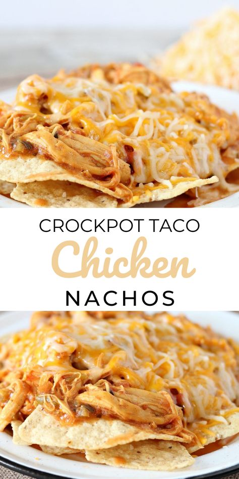 Crockpot Taco Chicken, Crockpot Chicken Nachos, Fajita Casserole, Crockpot Taco, Taco Chicken, Chicken Fajita Casserole, Crockpot Meal, Chicken Crockpot Recipes Easy, Easy Crockpot Dinners