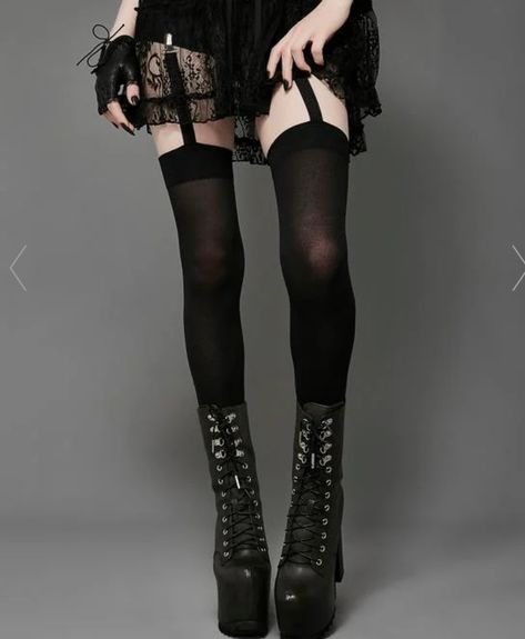 Show what you got thigh high Occult Fashion, Goth Clothing, Leg Avenue, Goth Outfits, Black Dresses, Goth Fashion, Thigh High, Dolls Kill, Online Boutiques