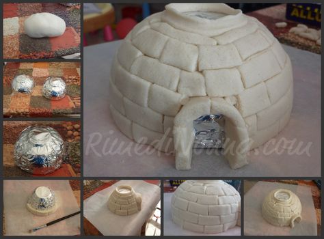 Igloo portacandela Igloo Diy, Eco Crafts, Thrown Pottery, Cool Diy Projects, Milk Jug, Clay Pottery, Cool Diy, Travel Journal, Crafts For Kids