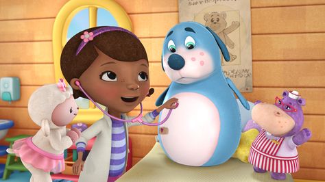 Disney Junior Doctora Juguetes Unexpected Friendship, Disney Jr, Daniel Tiger's Neighborhood, John Wilson, Kids Tv Shows, Doc Mcstuffins, Kids Tv, Disney Junior, Disney Plus