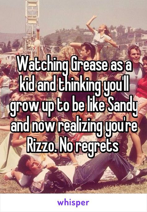 Grease Memes, Grease Movie Quotes, Grease Quotes, Grease Movie, Grease Is The Word, Minnetonka Moccasins, Whisper App, No Regrets, Indianapolis Indiana