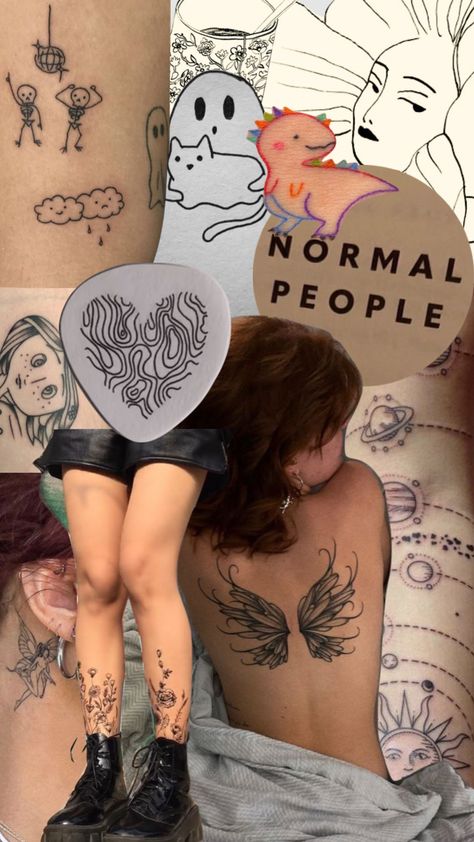 Normal People Tattoo, Collage Tattoo, Tattoo People, Normal People, Connect With People, Your Aesthetic, Creative Energy, Tatting, Tattoo Ideas