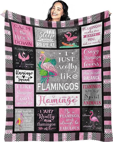 Flamingo Theme, Flamingo Gifts, Vintage Flannel, Flamingo Decor, Flamingo Christmas, Photo Blanket, Christmas Birthday Gifts, Blanket Set, Christmas Birthday