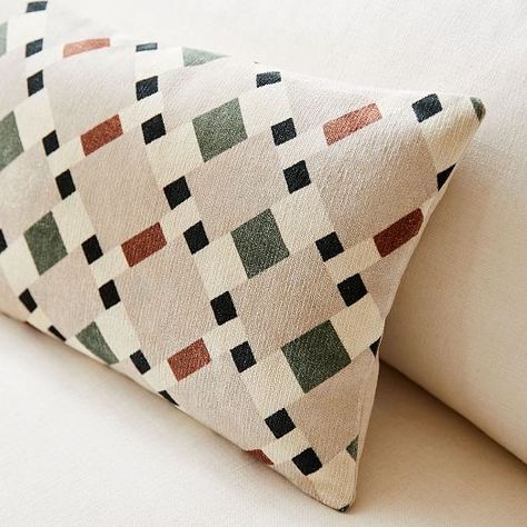 Decorative Pillows & Throws | West Elm Diy Throw Pillows, Living Room Update, Geometric Throw Pillows, Modern Throw Pillows, Cushion Inserts, Cross Patterns, Throw Pillow Sets, Earthy Colors, West Elm