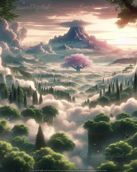 Zelda Korok Wallpaper, Korok Forest Wallpaper, Korok Forest, Botw Korok Forest, Zelda Landscape Art, Zelda Costume, Legend Of Zelda Landscape Art, Affordable Art Prints, Zelda Art