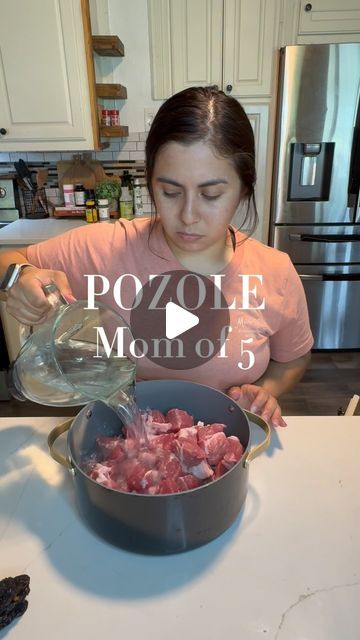 MirandaM//Mom/Cooking on Instagram: "Pozole is a good comfort food 🥘! Pozole.  3lbs of pork shoulder   Half Onion  3 Bay leaf  1 tablespoon of salt 1 tablespoon of chicken bouillon  1 tablespoon of cumin  Six garlic 1 teaspoon of pepper 5 Chile Guajillo 2 chile ancho 2 cup of harminy   Cut the pork shorter into cube size boil for 30 minutes with three bay leaves half an onion and three garlic and salt  #pozole #cooking #explore #explorepage #mom #momof5 #recipe #easycooking #easymeals #dinner #texasgirl #asmr #asmrsounds" Shrimp Pozole Recipe, Red Pork Pozole Recipe, Posole Recipe Beef, Posole Recipe Pork Crock Pot, Beef Posole Recipe, Red Pozole Recipe Chicken, Mexican Pozole Recipe Pork, Crockpot Pozole, Beef Pozole Recipe