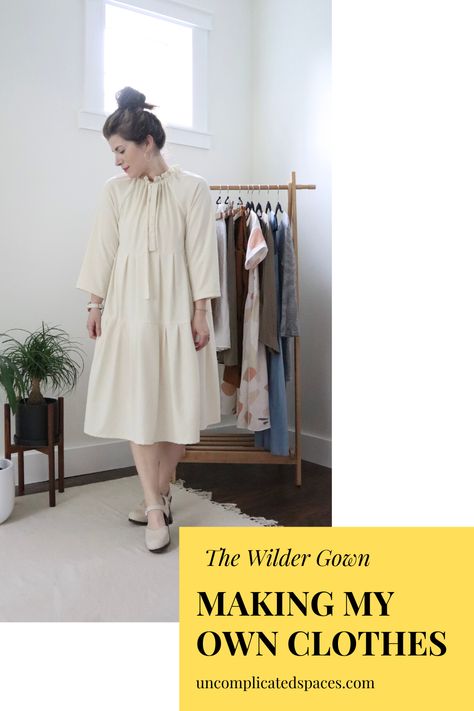 Sewing My Own Wardrobe, Capsule Wardrobe Sewing Patterns, Me Made Wardrobe Sewing Patterns, Me Made Wardrobe, Linen Capsule Wardrobe, Basic Dress Pattern Linen, Crone Fashion, Zero Waste Garment Pattern, Zero Waste Gather Dress Pattern