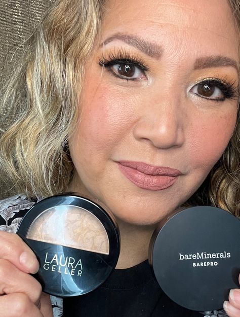 Laura Geller vs. Bare Minerals: Which Foundation Reigns Supreme for Women 40+? Bare Minerals Makeup Tutorial, Bare Minerals Powder Foundation, Bare Minerals Powder, Bare Minerals Foundation, Bare Minerals Makeup, Makeup Over 40, Laura Geller Makeup, Makeup For Older Women, Bare Minerals