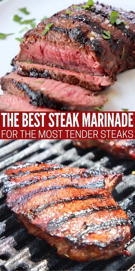 Grilled Sirloin Steak Recipes, Sirloin Steak Marinade, Top Sirloin Steak Recipe, Flat Iron Steak Recipes, Easy Steak Marinade Recipes, Steak Marinades, Sirloin Recipes, Best Steak Marinade, Steak Marinade Easy