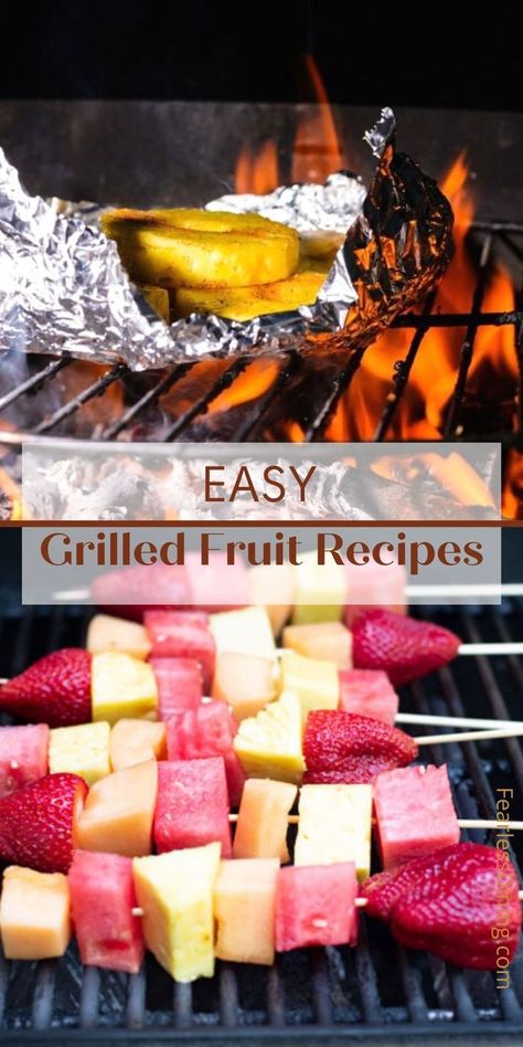 If you love using your grill or barbecue, these grilled fruit dessert recipes are perfect to make. Lots of easy sweet dessert recipe ideas featuring grilled fruit. Grilled Fruit Dessert, Grilled Fruit Recipes, Easy Kid Friendly Dinners, Asian Vegetarian Recipes, Grilled Desserts, Make Ahead Appetizers, Smoked Food, Fruit Dessert Recipes, Grilled Fruit