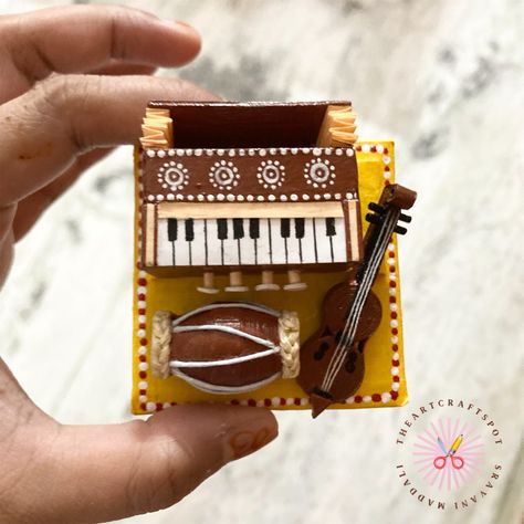 Clay Musical Instruments, Lippin Art, Nidhi Singh, Toran Design, Clay Ganesha, Ice Cream Stick Craft, Science Models, Christmas Quilling, Diwali Decoration Items