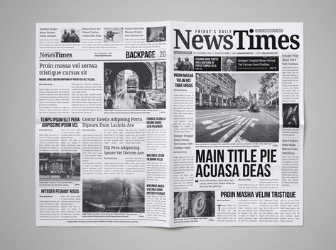 20 Page Newspaper Design v5 Preview - GraphicRiver Newspaper Landscape, Journalism Design, Newspaper Design Inspiration, Newspaper Design Layout, Graphic Design Newspaper, Fashion Magazine Layout, Newspaper Layout, Newspaper Front Pages, Infographic Inspiration