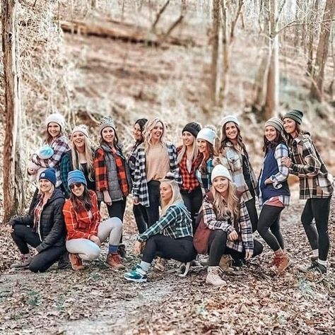 A lalrge group of women dressed in flannel with beanie hats posing in a winter forest. Perfect Girlfriend, Cabin Weekend, The Perfect Girlfriend, Cabin Getaway, Blue Ridge Georgia, Girlfriends Getaway, Blue Ridge Ga, North Georgia Mountains, Georgia Mountains