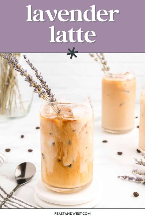 This floral coffee drink is the perfect way to infuse edible flowers into your day. Whether it’s a warm one in the morning or an iced pick-me-up in the afternoon, these botanical beverages are the ultimate celebration of springtime. https://feastandwest.com/2024/05/08/lavender-latte/ Lavender Iced Tea Recipes, Floral Coffee Drinks, Lavender Iced Latte, Lavender Coffee Syrup, Lavendar Latte Recipes, Lavender Late, Lavender Iced Coffee, Lavender Drinks, Lavender Latte Recipe