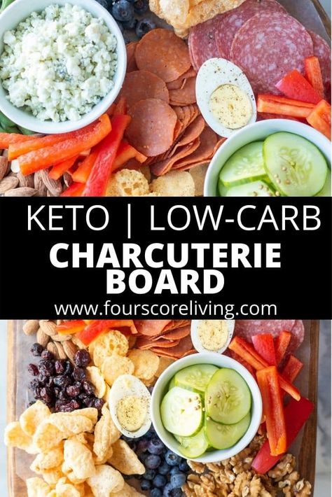 Keto Charcuterie Board - Easy how to make! Low Carb Charcuterie Lunch, Keto Food Board, Keto Snacks Party, Charcuterie Keto Board, Keto Grazing Board, Keto Friendly Charcuterie Board, Keto Board Platter, Keto Catering Ideas, Keto Snack Tray Ideas