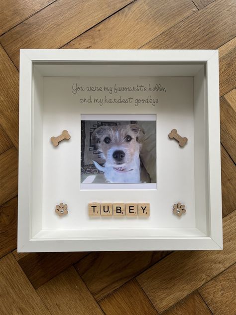 Pet Memorial Picture Frame, Pearl Wedding Anniversary Gifts, Pet Memorial Frames, 40th Wedding Anniversary Gifts, Cat Memorial Gift, Scrabble Frame, Anniversary Frame, Personalized Pet Memorial, Personalised Frames