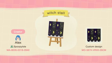 Stall Acnh, Acnh Halloween Code, Acnh Halloween, Alien Princess, Motif Acnl, Acnh Qr Codes, Ac Codes, Acnh Patterns, Animal Crossing Memes