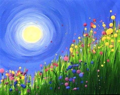 spring easy paintings for beginners - Yahoo Image Search Results Mini Toile, Acrylic Flower Painting, Easy Landscape Paintings, Landscape Paintings Acrylic, Easy Canvas Painting, 수채화 그림, Canvas Painting Diy, Spring Painting, Simple Acrylic Paintings