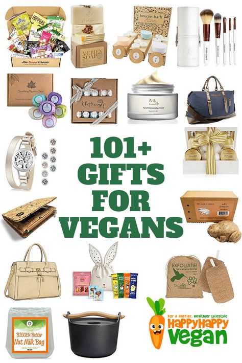 Looking for vegan gift ideas? This incredible list of 101+ gifts for vegans will inspire and excite in equal measure! Vegan Gift Basket, Gifts For Vegans, Vegan Gift Ideas, Vegan Shopping List, Vegan Christmas Gifts, Vegetarian Gifts, Vegan Kids, Vegan Shopping, Vegan Holidays