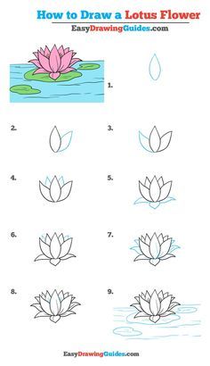 Learn How to Draw a Lotus Flower: Easy Step-by-Step flDrawing Tutorial for Kids and Beginners. #LotusFlower #drawingtutorial #easydrawing See the full tutorial at https://easydrawingguides.com/draw-lotus-flower-really-easy-drawing-tutorial/. Draw A Lotus Flower, Trin For Trin Tegning, Lotus Flower Drawing, Lotus Drawing, Easy Flowers, Easy Flower Drawings, Flower Step By Step, Flower Drawing Tutorials, Desain Quilling