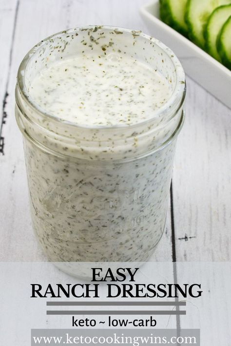 Homemade Keto Ranch Dressing, Keto Ranch Dressing Recipe Hidden Valley, Lap Band Recipes, Carnivore Ranch Dressing, Keto Dressing Recipes, Keto Dressings For Salads, Low Carb Ranch Dressing Recipe, Clean Ranch Dressing Recipe, Homemade Ranch Dressing Easy