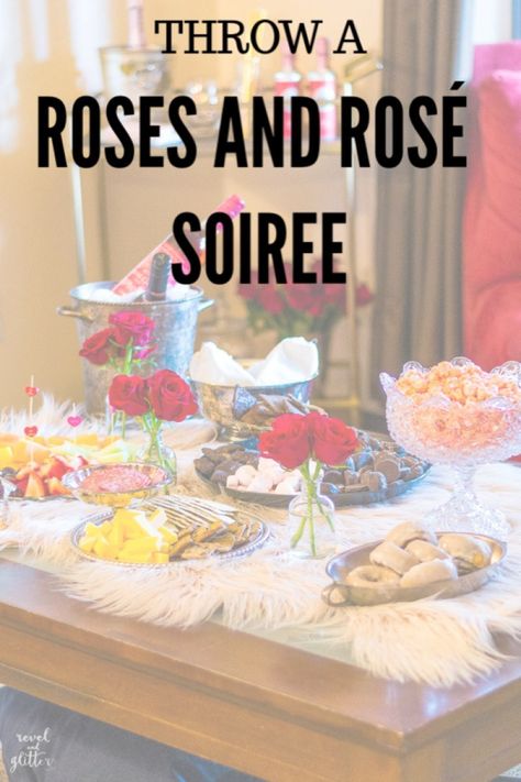 Roses Bridal Shower Theme, Roses And Rosé Party, Rose Soiree Party, Rosé Party Theme, Rose All Day Bridal Shower Theme, Roses And Rose Bridal Shower Theme, Rose Theme Party, Rose Party Theme, Rose All Day Party Theme