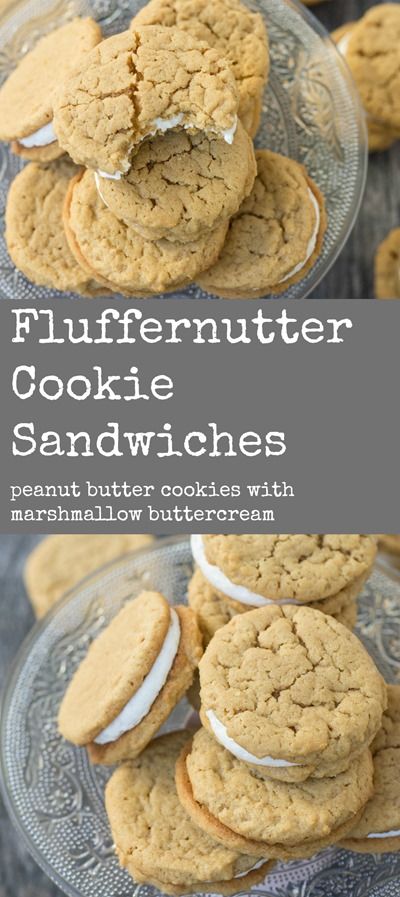 Fluffernutter Cookies Best Peanut Butter Cookies Ever, Fluffernutter Cookies, The Best Peanut Butter Cookies, Dessert Oreo, Best Peanut Butter Cookies, Cookie Sandwiches, Chewy Peanut Butter Cookies, Baking Goods, Best Peanut Butter