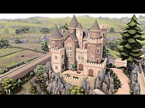 Sims 4 Castle, Medieval Vampire, Castle Layout, Cottage House Exterior, Sims 4 Houses Layout, Castle Floor Plan, Sims 4 Speed Build, Castle Estate, Small Castles