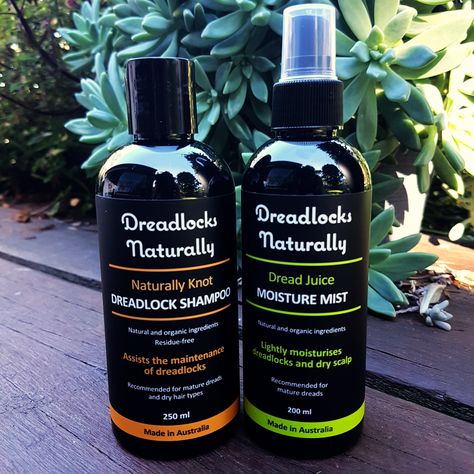 Our MATURE DREADS Care Combo pack has 2 really great products for maintaining and caring for mature locs. 🧡 NATURALLY KNOT Dreadlock Shampoo encourages the locking of regrowth assisting the maintenance of dreadlocks. 💚 DREAD JUICE Moisture Mist is a leave-in conditioning spray that lightly moisturises dreadlocks and dry scalp. These 2 products do so much more than that though! Visit our website for more information about these amazing products 😀 dreadlockshopaustralia.com 🌿 Crafted fro... Dread Shampoo, Dread Care, Dreadlock Shampoo, Dry Flaky Scalp, Dreadlock Maintenance, Dreads Care, Moisture Mist, Mandarin Essential Oil, Quinoa Protein