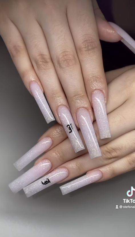 Cinderella Nails, Tapered Square Nails, Long Acrylic Nail Designs, Glow Nails, Long Acrylic Nails Coffin, Acrylic Nails Coffin Pink, Long Square Acrylic Nails, Acrylic Nails Coffin Short, Gem Nails