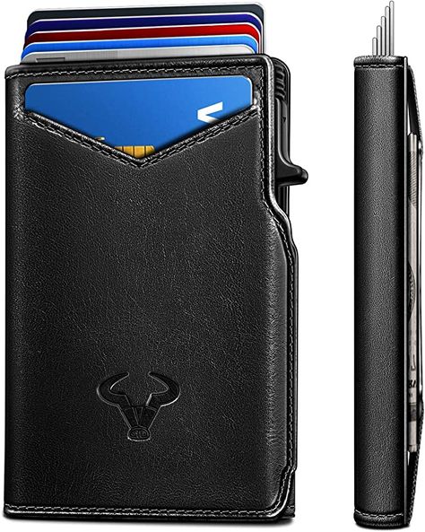 Amazon.com: BULLIANT Men Wallet, Slim Front Pocket Wallet Standard/Airtag Use(Not Included) 3.8"x2.7",Pop-up Access : Clothing, Shoes & Jewelry Men Wallet, Front Pocket Wallet, Wallet For Men, Wallet Gifts, Pocket Wallet, Money Clip Wallet, Wallet Men, Money Clip, Front Pocket