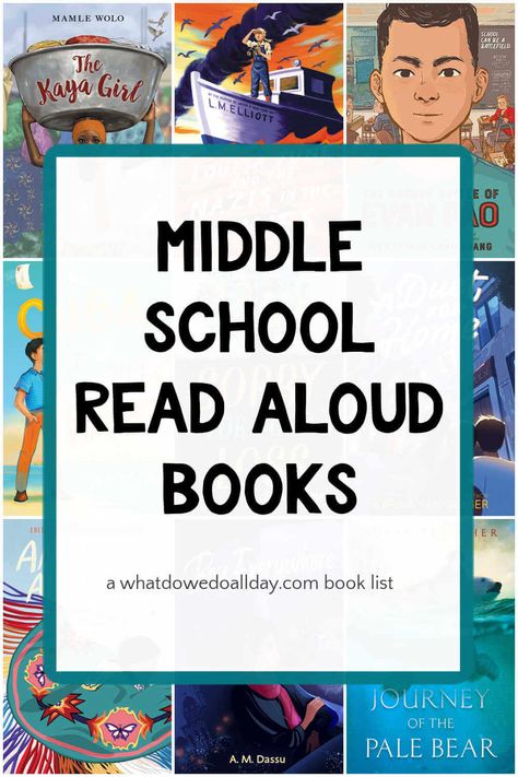 Middle School Books To Read, Middle School Read Alouds, Picture Books For Middle School, Books For Middle Schoolers, Middle School Library, Middle School Reading List, 8th Grade Reading, High School Books, Middle School Life