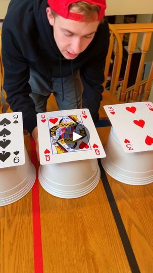 624K views · 5.8K comments | Launch the Cards, Get a Prize ♣️ | Launch the Cards, Get a Prize ♣️ Kids, Dad, and family play fun party game with playing cards and magic prizes. (for entertainment purposes only) | By Benson Bros | Facebook Games Prizes Ideas, Easy Party Games For Kids, Games To Win Prizes, Christmas Games For Family With Prizes, Games With Prizes, Christmas Prizes, Benson Bros, Xmas Party Games, Party Game Prizes